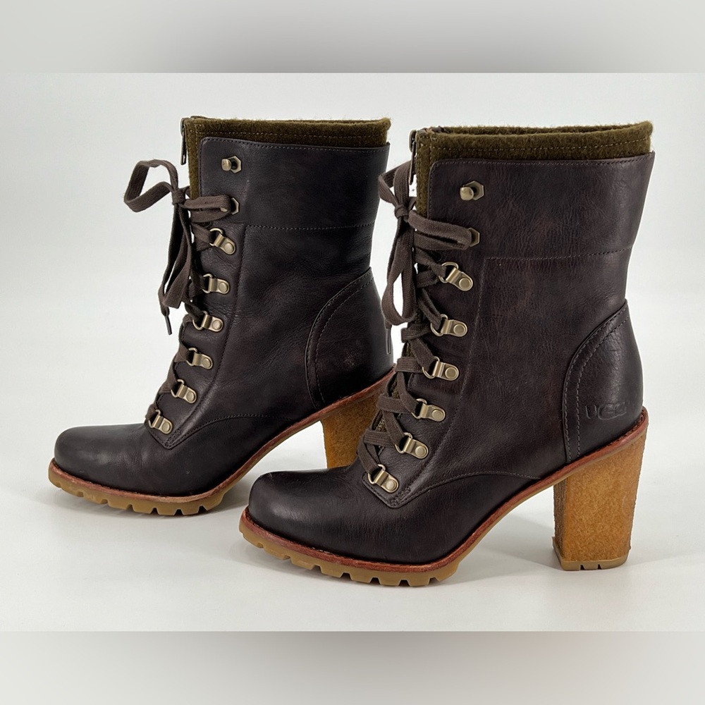 Ugg Heeled Hiking Boots 8 READ - Picture 3 of 16